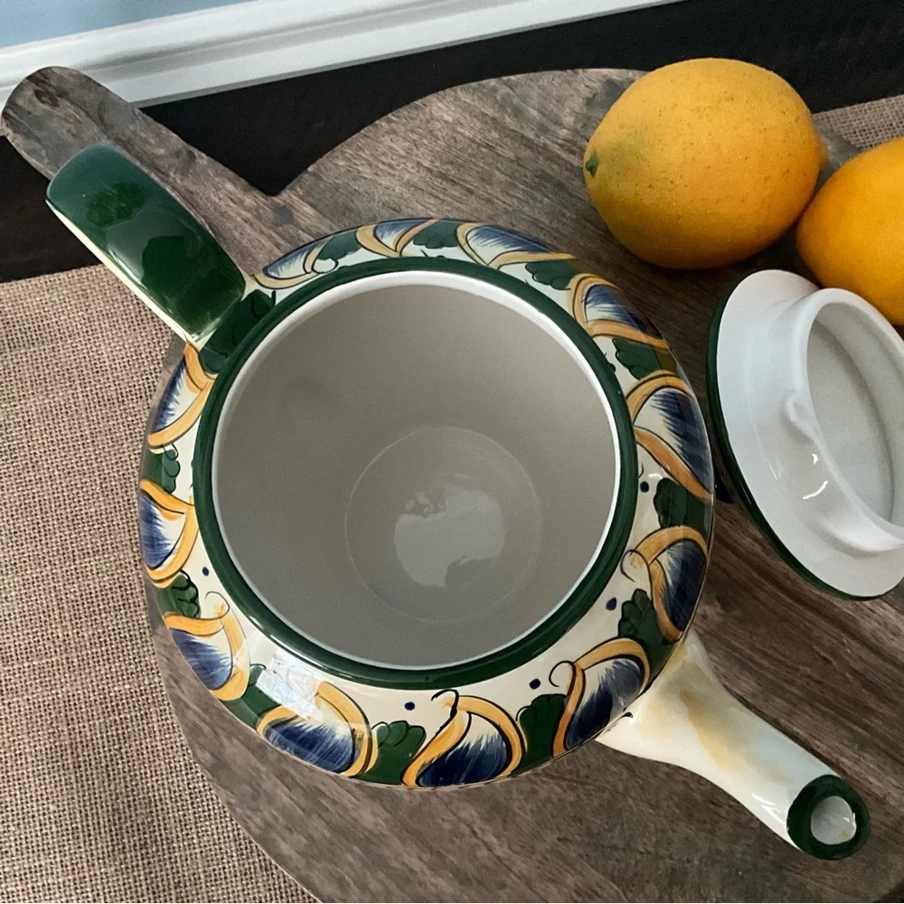 Vintage teapot Deruta Hand Painted TeaPot